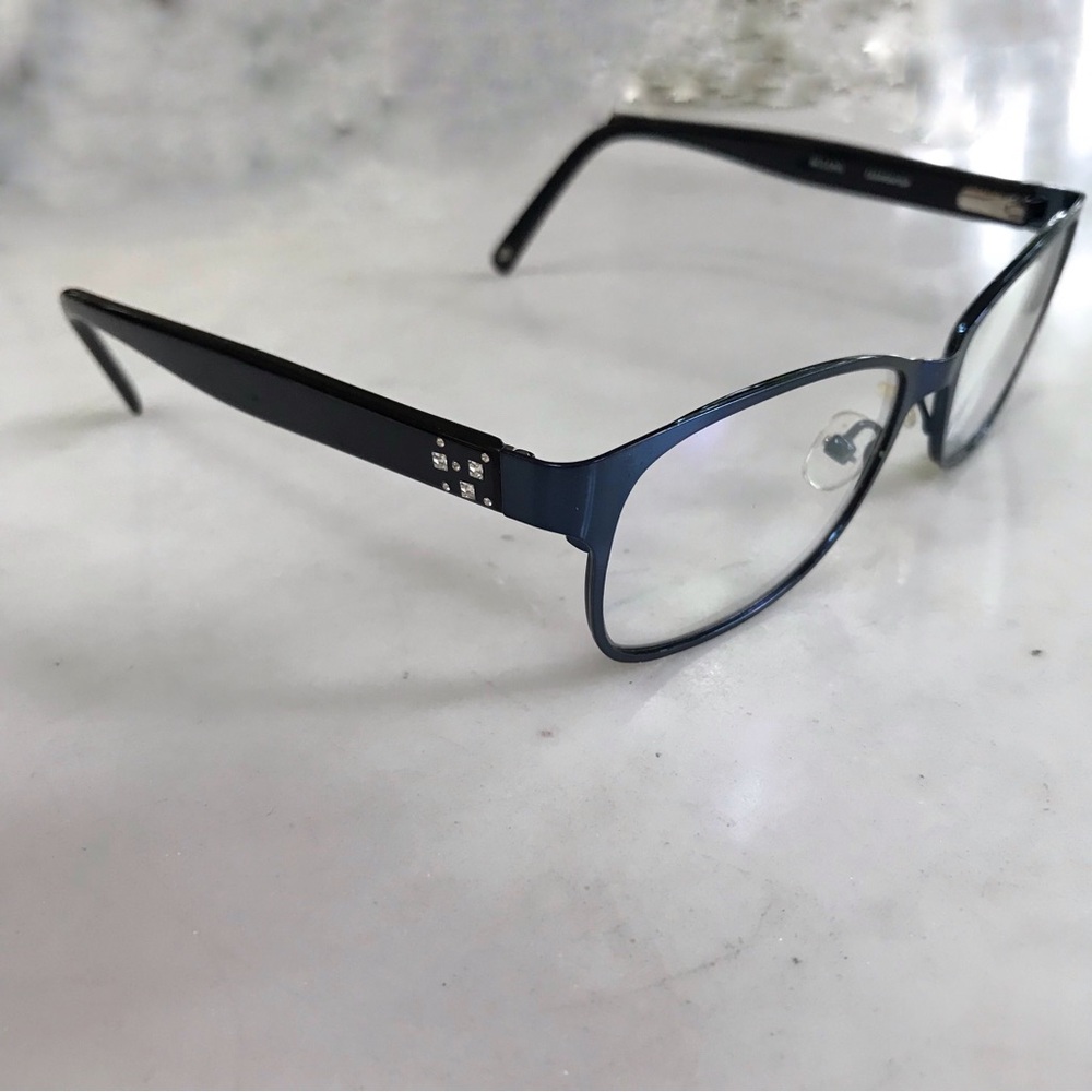 Bulova Clearwater Glasses in Sapphire -  53-16-140 - Blue Metal Eyeglasses - Picture 6 of 8